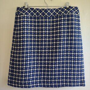 Talbots Polka Dot Wool Skirt City Chic Business Casual Size 10